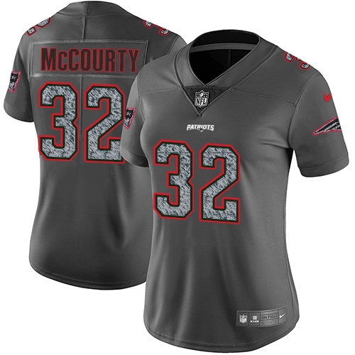 Patriots #32 Devin McCourty Gray Static Women's Stitched Vapor Untouchable Limited Jersey
