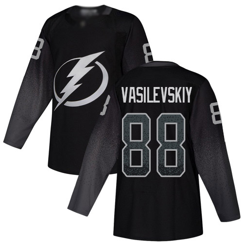 Adidas Tampa Bay Lightning #88 Andrei Vasilevskiy Black Alternate Authentic Stitched Youth Jersey Youth
