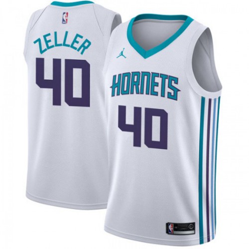 Charlotte Hornets #40 Cody Zeller White Youth Jordan Swingman Association Edition Jersey Youth