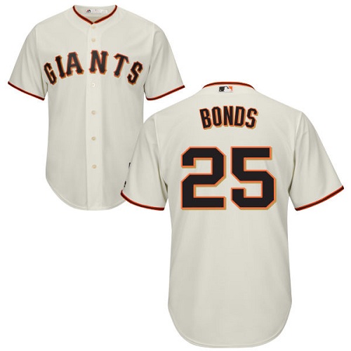 San Francisco Giants #25 Barry Bonds Cream Cool Base Stitched Youth Jersey Youth