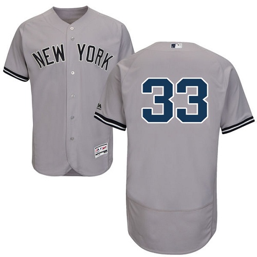 New York Yankees #33 Greg Bird Grey Flexbase Authentic Collection Stitched Jersey Men's