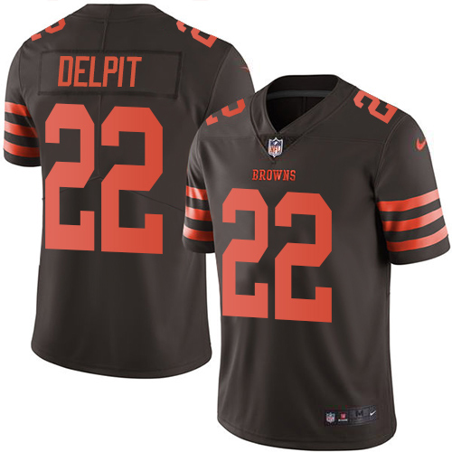 Cleveland Browns #22 Grant Delpit Brown Youth Stitched Limited Rush Jersey Youth