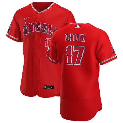 Los Angeles Los Angeles Angels #17 Shohei Ohtani Men's Red Alternate 2020 Authentic Player Jersey Men's