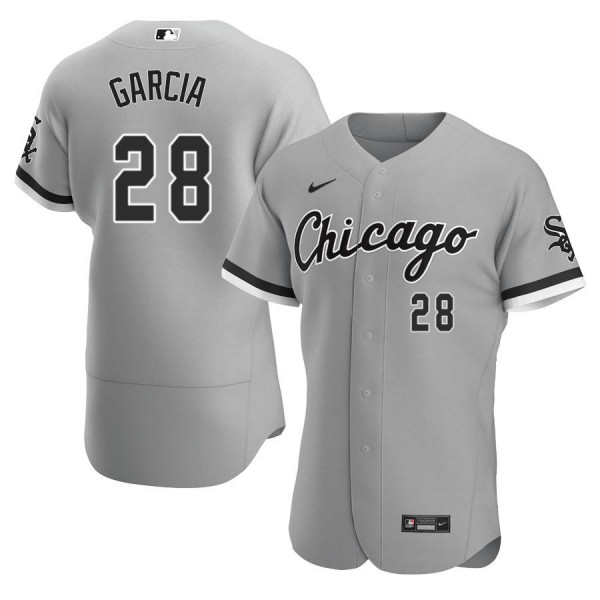 Chicago White Sox 28 Authentic 2020 Gray Road Leury Garcia Men's Jersey