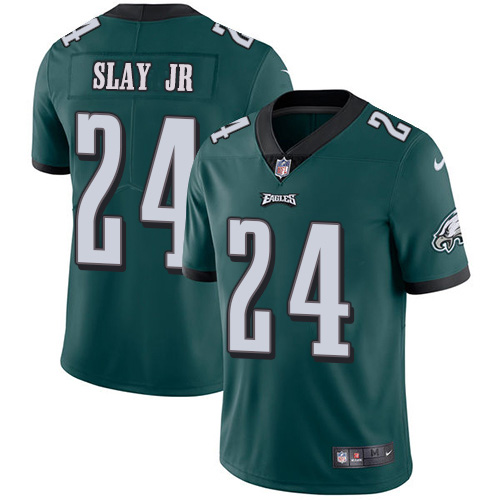 Philadelphia Eagles #24 Darius Slay Jr Green Team Color Youth Stitched Vapor Untouchable Limited Jersey Youth