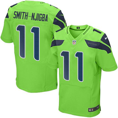 Seahawks #11 Jaxon Smith-Njigba Green Men's Stitched Elite Rush Jersey