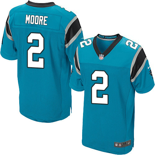 Panthers #2 DJ Moore Blue Alternate Men's Stitched New Elite Jersey