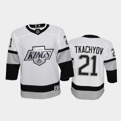 Adidas Los Angeles Kings #21 Vladimir Tkachyov Youth 2021-22 Alternate Game Jersey - White Youth