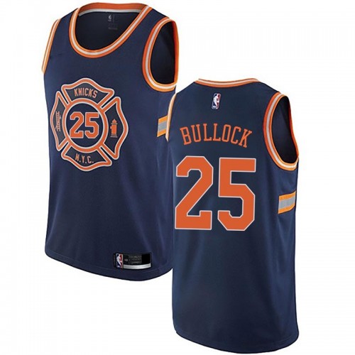 New York Knicks #25 Reggie Bullock Navy Womens Swingman City Edition Jersey Womens