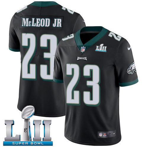 Philadelphia Eagles #23 Rodney McLeod Jr Black Alternate Super Bowl LII Youth Stitched Vapor Untouchable Limited Jersey Youth