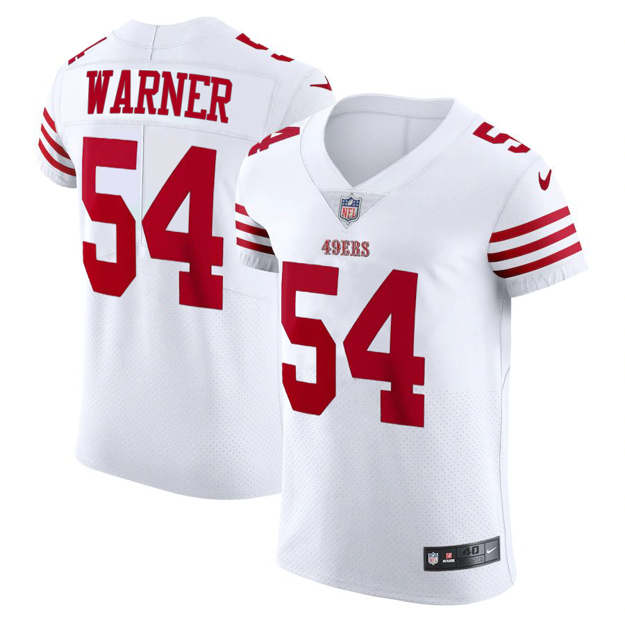 San Francisco 49ers #54 Fred Warner White Men's 2022-23 Authentic Stitched Vapor Untouchable Elite Jersey