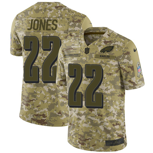 Philadelphia Eagles #22 Sidney Jones Camo Men's Stitched Limited 2018 Salute To Service Jersey Men's