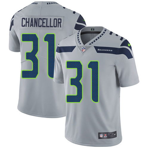 Seattle Seahawks #31 Kam Chancellor Grey Alternate Men's Stitched Vapor Untouchable Limited Jersey Men's