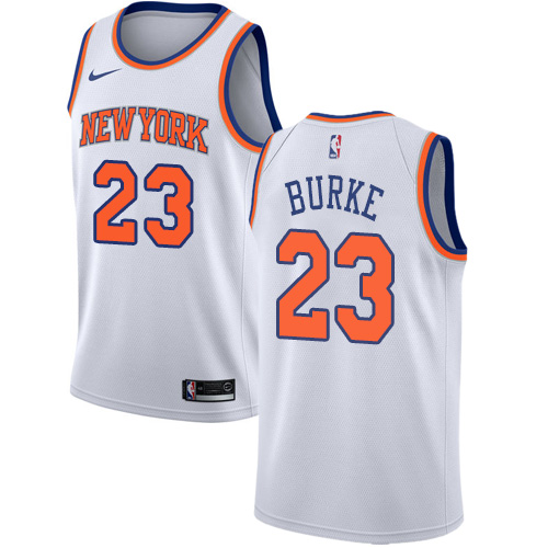 New York Knicks #23 Trey Burke White Womens Swingman Association Edition Jersey Womens