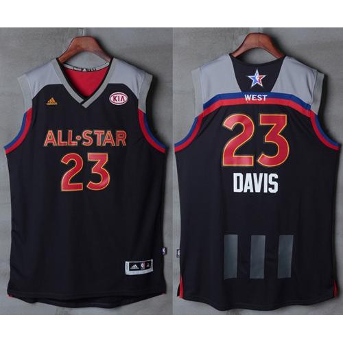 New Orleans Pelicans #23 Anthony Davis Charcoal 2017 All-Star Stitched Jersey Mens