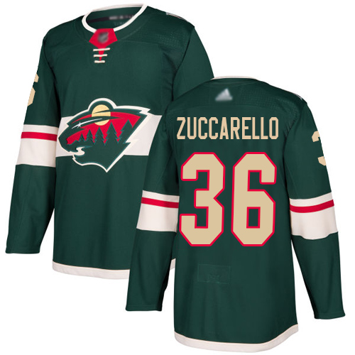 Adidas Minnesota Wild #36 Mats Zuccarello Green Home Authentic Stitched Jersey Men's