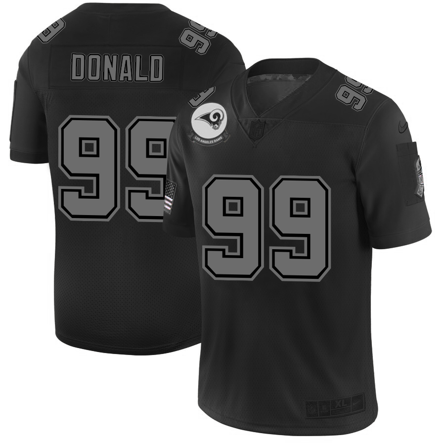 Los Angeles Rams #99 Aaron Donald Men's Black 2019 Salute To Service Limited Stitched Jersey