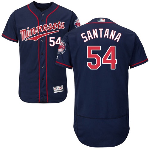 Minnesota Twins #54 Ervin Santana Navy Blue Flexbase Authentic Collection Stitched Jersey Men's