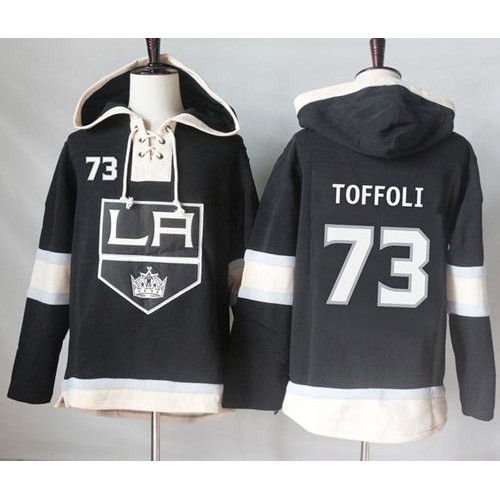 Los Angeles Kings #73 Tyler Toffoli Black Sawyer Hooded Sweatshirt Stitched Jersey Men's