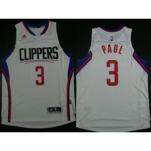 Los Angeles Clippers #3 Chris Paul White Revolution 30 Stitched Jersey Mens