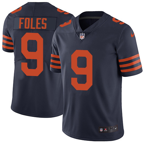 Chicago Bears #9 Nick Foles Navy Blue Alternate Youth Stitched Vapor Untouchable Limited Jersey Youth