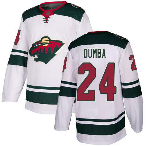 Adidas Minnesota Wild #24 Matt Dumba White Road Authentic Stitched Youth Jersey Youth