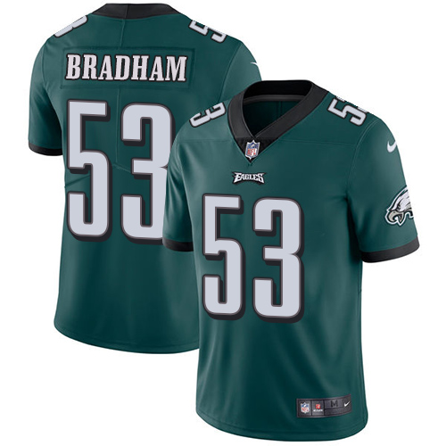 Philadelphia Eagles #53 Nigel Bradham Midnight Green Team Color Men's Stitched Vapor Untouchable Limited Jersey Men's