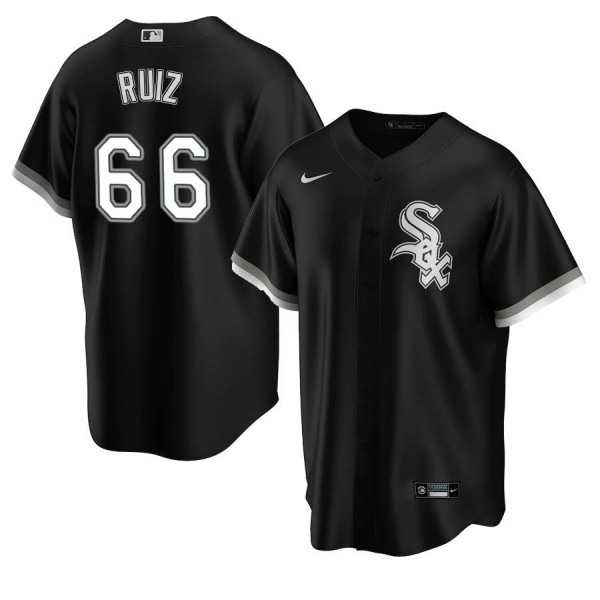 Men's Youth Women's Chicago White Sox 66 Replica 2020 Black Alternate Jose Ruiz Jersey