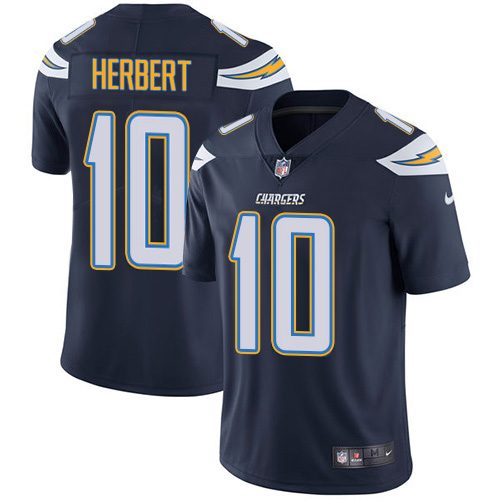 Chargers #10 Justin Herbert Navy Blue Team Color Youth Stitched Vapor Untouchable Limited Jersey