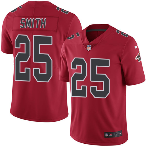 Atlanta Falcons #25 Ito Smith Red Men's Stitched Limited Rush Jersey Men's