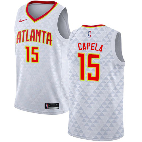 Atlanta Hawks #15 Clint Capela White Womens Swingman Association Edition Jersey Womens
