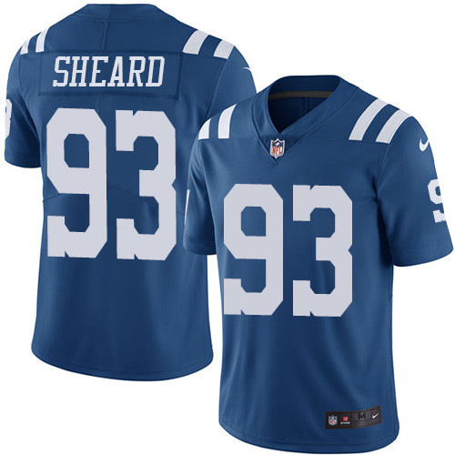Indianapolis Colts #93 Jabaal Sheard Royal Blue Men's Stitched Limited Rush Jersey Men's