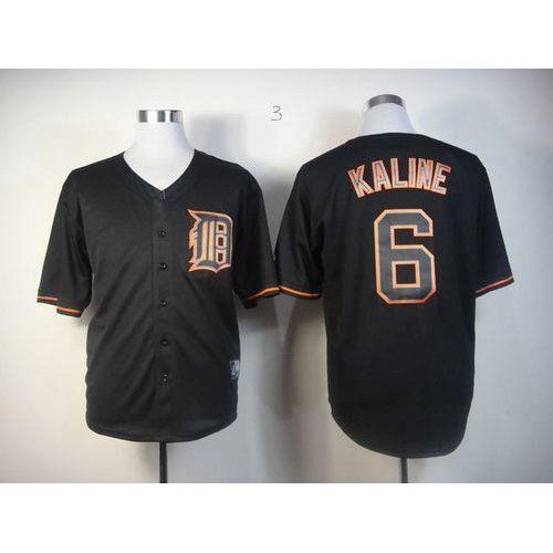 Detroit Tigers #6 Al Kaline Black Fashion Stitched Jersey Men's