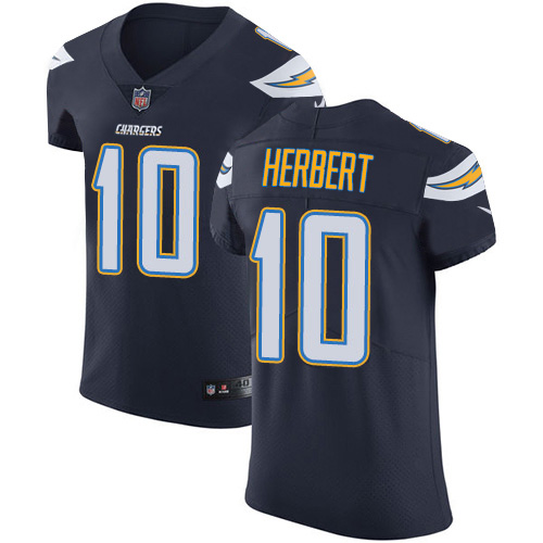 Chargers #10 Justin Herbert Navy Blue Team Color Men's Stitched Vapor Untouchable Elite Jersey