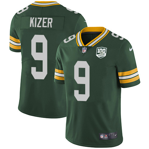 Green Bay Packers #9 DeShone Kizer Green Team Color Men's 100th Season Stitched Vapor Untouchable Limited Jersey Men's
