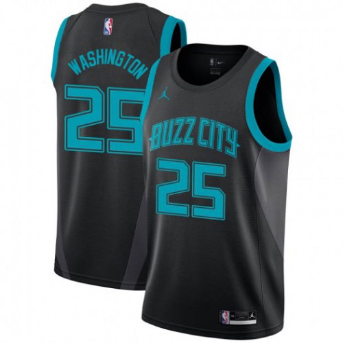 Charlotte Hornets #25 P.J. Washington Black Youth Jordan Swingman City Edition 2018/19 Jersey Youth