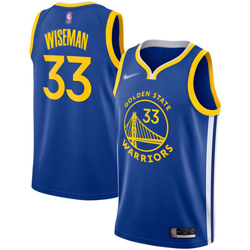 Golden State Warriors #33 James Wiseman Blue Youth Swingman Icon Edition 2019/2020 Jersey Youth