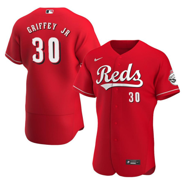 Men's Cincinnati Reds 30 Authentic Red Alternate 2020 Ken Griffey Jr Jersey