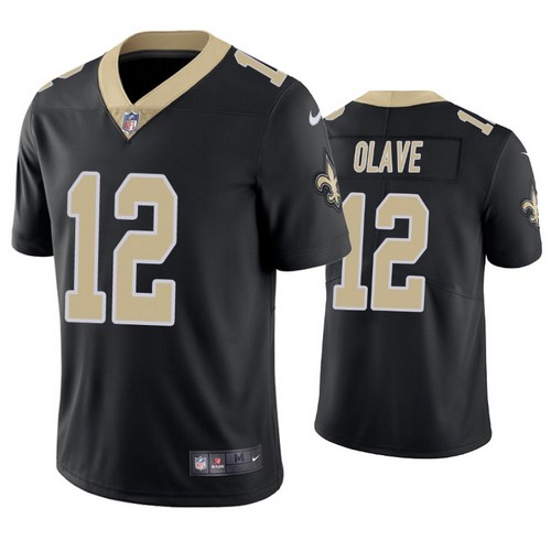 Men's Youth Women's New Orleans Saints #12 Chris Olave Black Vapor Limited Stitched Jersey