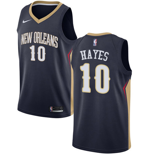 New Orleans Pelicans #10 Jaxson Hayes Navy Swingman Icon Edition Jersey Mens