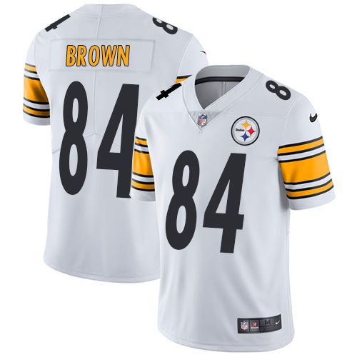 Pittsburgh Steelers #84 Antonio Brown White Men's Stitched Vapor Untouchable Limited Jersey Men's