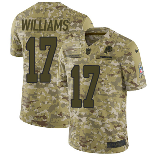Washington Commanders #17 Doug Williams Camo Men's Stitched Limited 2018 Salute To Service Jersey Men's