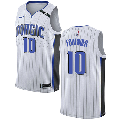 Orlando Magic #10 Evan Fournier White Swingman Association Edition Jersey Mens