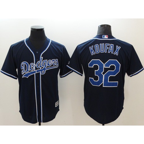 Los Angeles Dodgers #32 Sandy Koufax Navy Blue New Cool Base Stitched Jersey Men's
