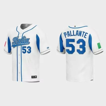 Andre Pallante Italy Baseball 2023 World Baseball Classic Jersey – White