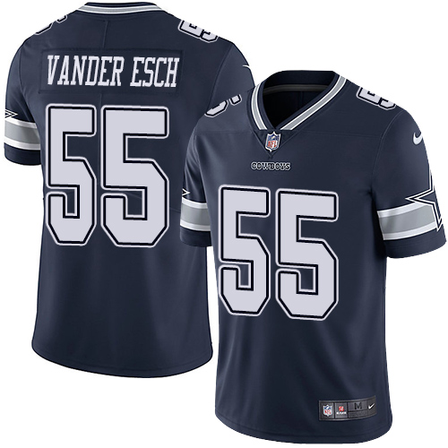 Cowboys #55 Leighton Vander Esch Navy Blue Team Color Men's Stitched Vapor Untouchable Limited Jersey