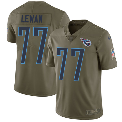 Tennessee Titans #77 Taylor Lewan Olive Men's Stitched Limited 2017 Salute to Service Jersey Men's