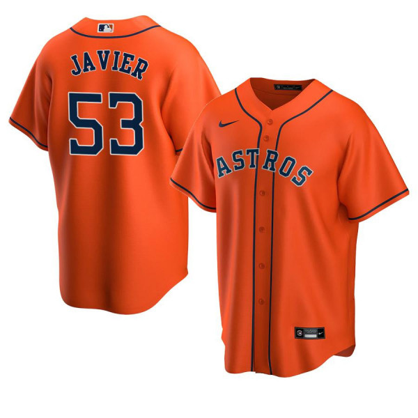 Men's Youth Women's Houston Astros 53 Replica 2020 Orange Alternate Cristian Javier Jersey