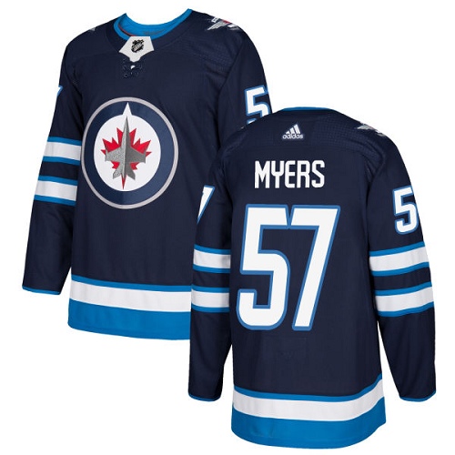 Adidas Winnipeg Jets #57 Tyler Myers Navy Blue Home Authentic Stitched Jersey Men's