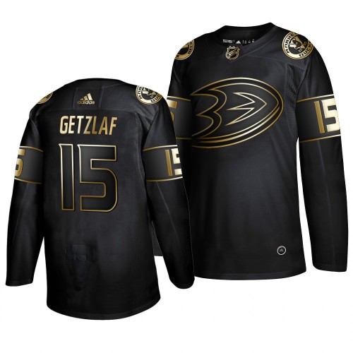 Adidas Anaheim Ducks #15 Ryan Getzlaf Men's 2019 Black Golden Edition Authentic Stitched Jersey Men's